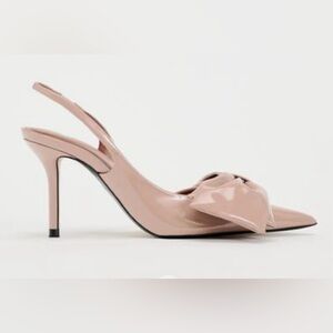 NEW Zara Beige Bow Heels